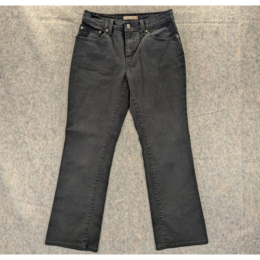 Levi's 550 Jeans Women's 8M Black Relaxed Bootcut Mid-Rise Cotton Denim